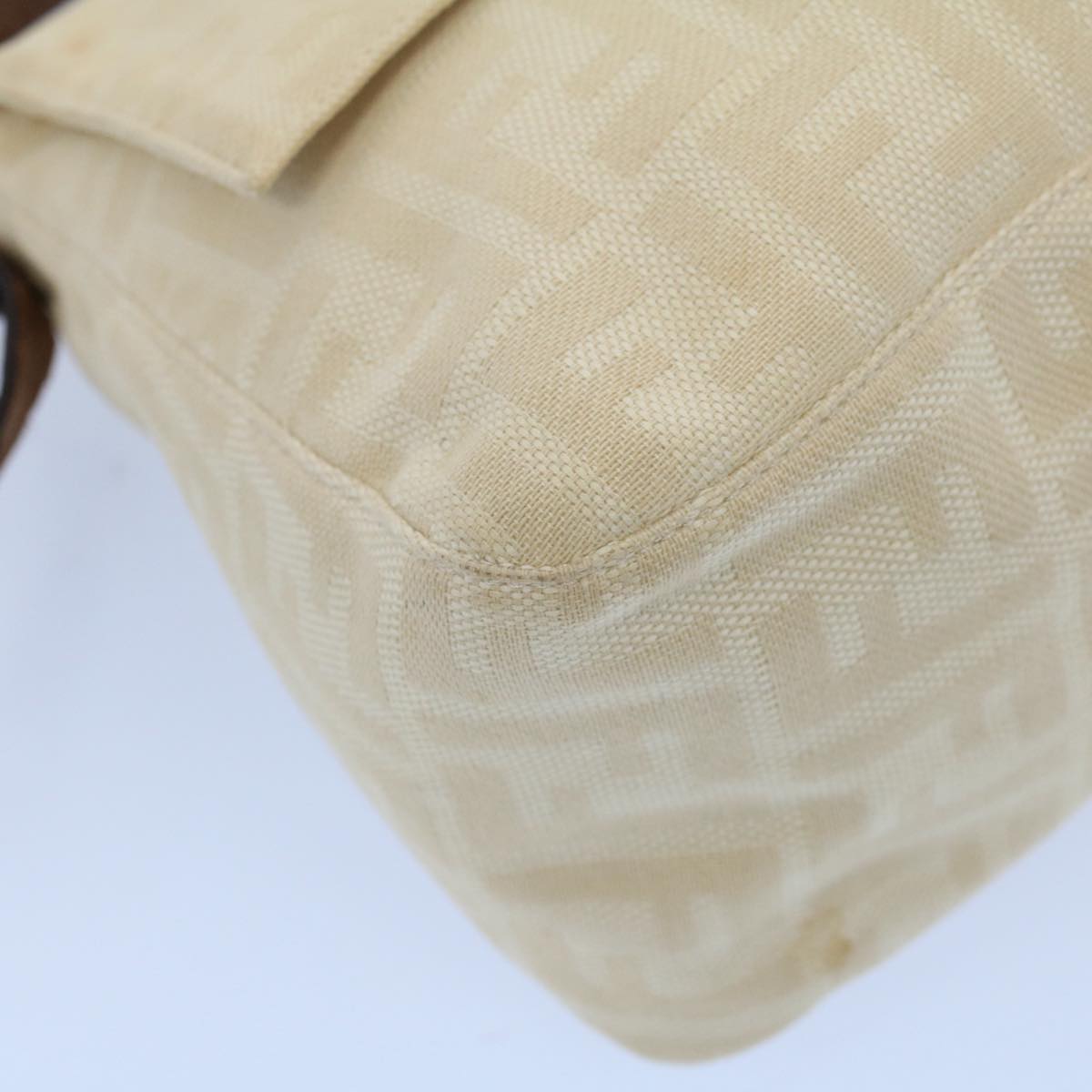 FENDI Mamma Baguette Shoulder Bag Beige 52740