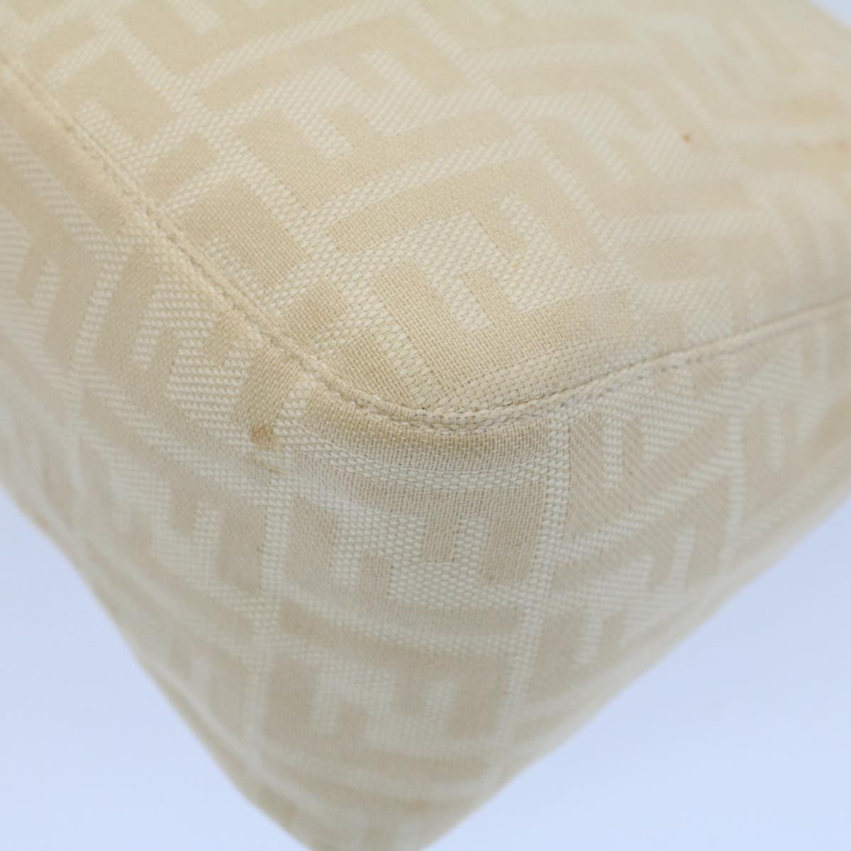 FENDI Mamma Baguette Shoulder Bag Beige 52740