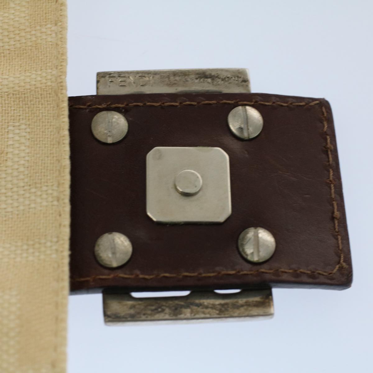 FENDI Mamma Baguette Shoulder Bag Beige 52740