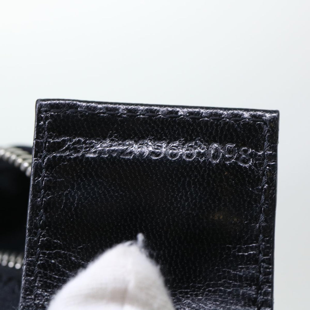 FENDI Mamma Baguette Shoulder Bag Coated Canvas Black 52742