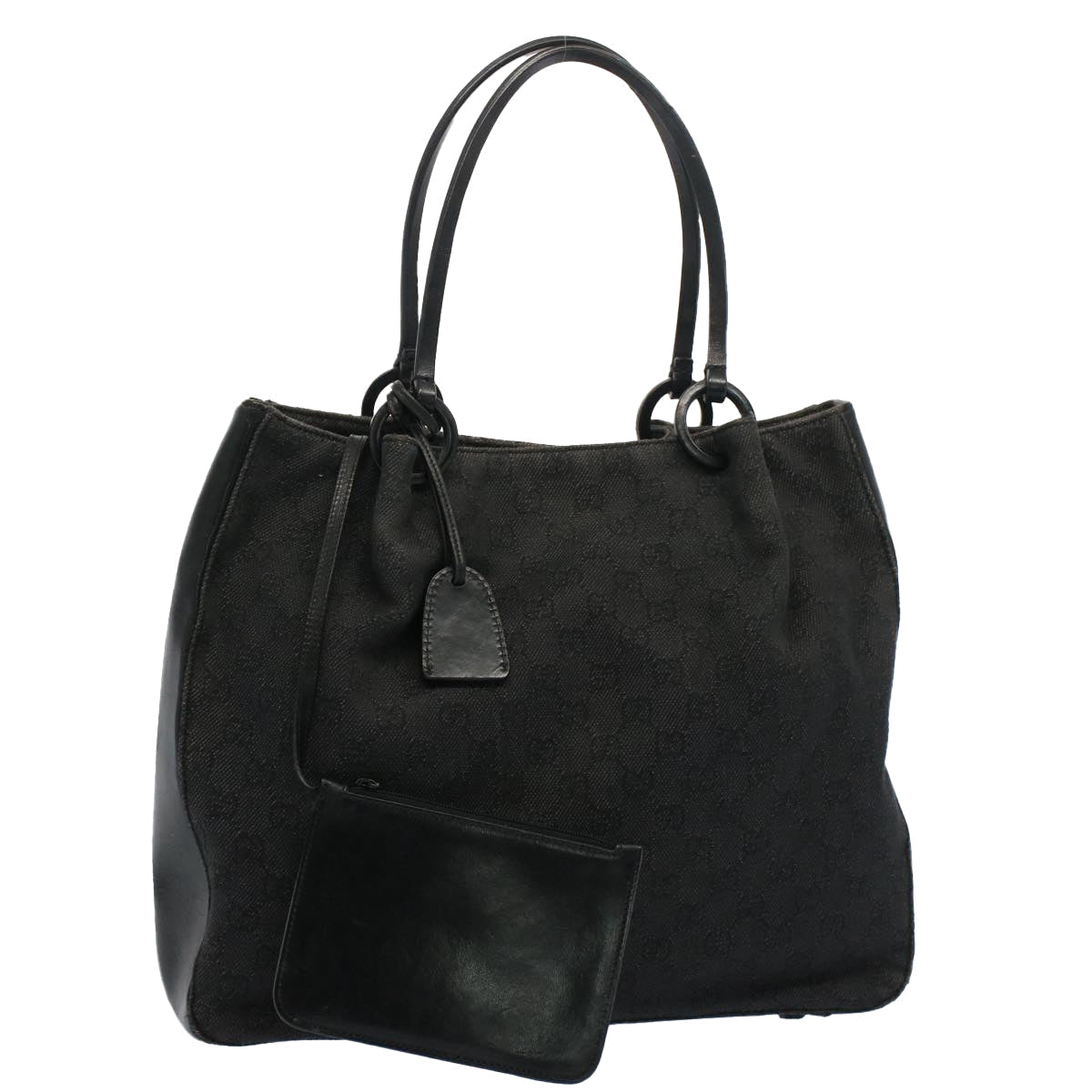 GUCCI GG Canvas Tote Bag Black 52748