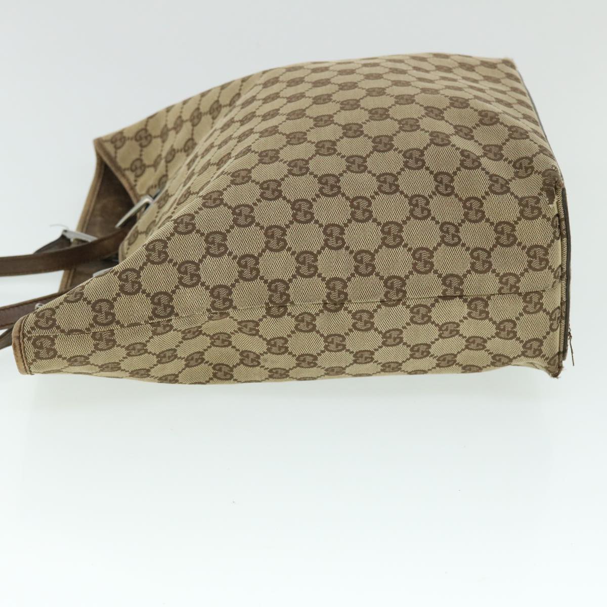 GUCCI GG Canvas Tote Bag Beige Brown 52754