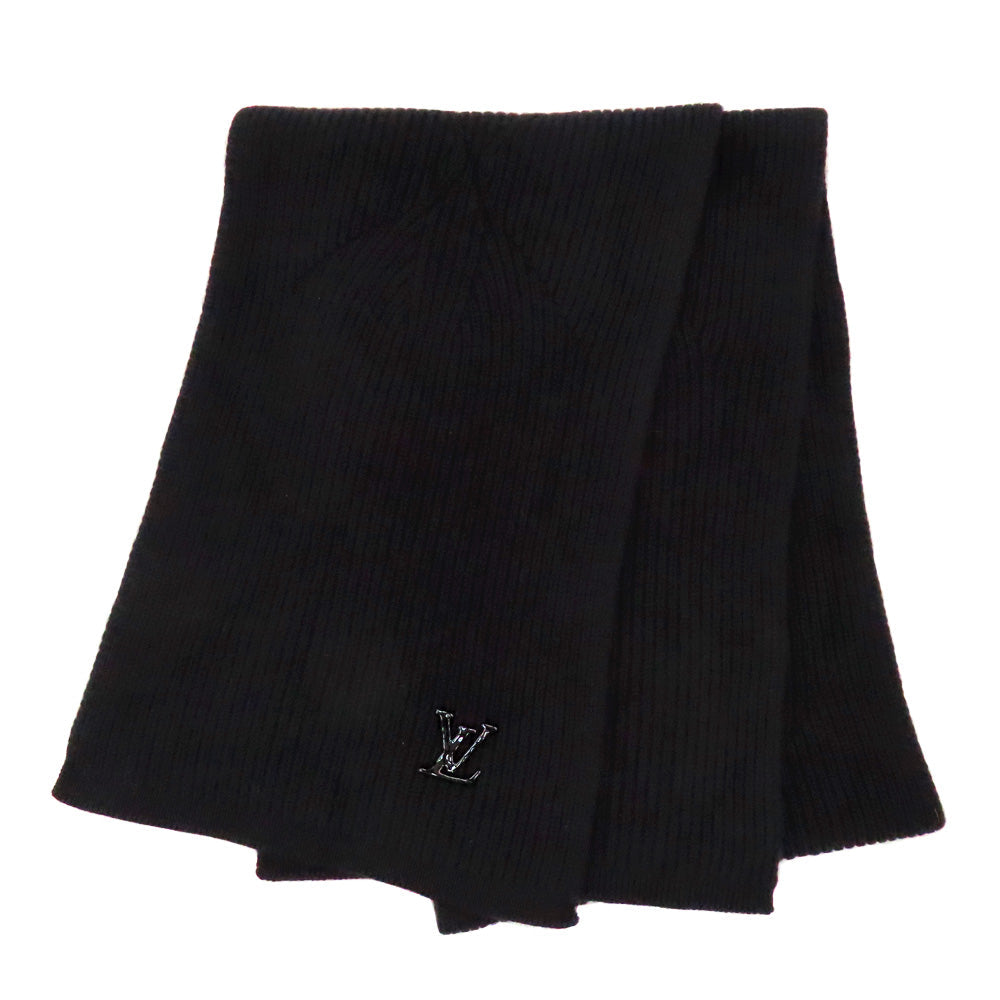 Louis Vuitton Esharp LV M77968 Stall Maffler Cashmere Small Black Ribbon Simple Small