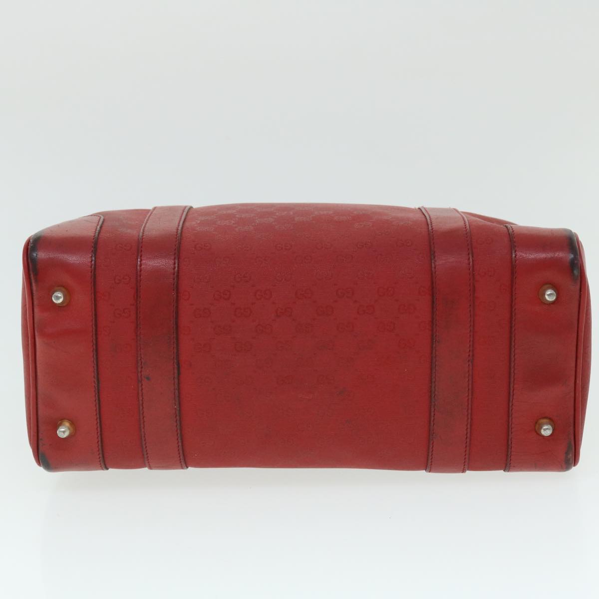 GUCCI Micro GG Canvas Clutch Bag Coated Canvas Red 52786
