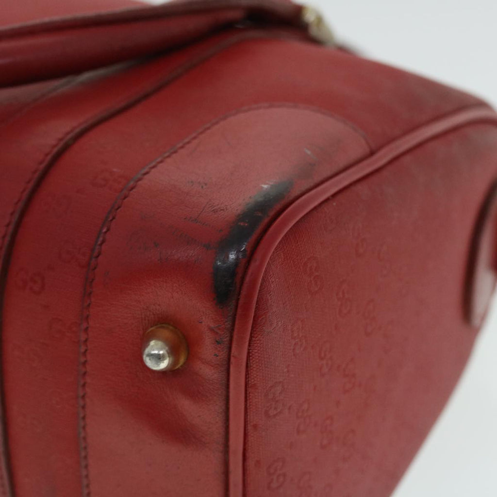 GUCCI Micro GG Canvas Clutch Bag Coated Canvas Red 52786
