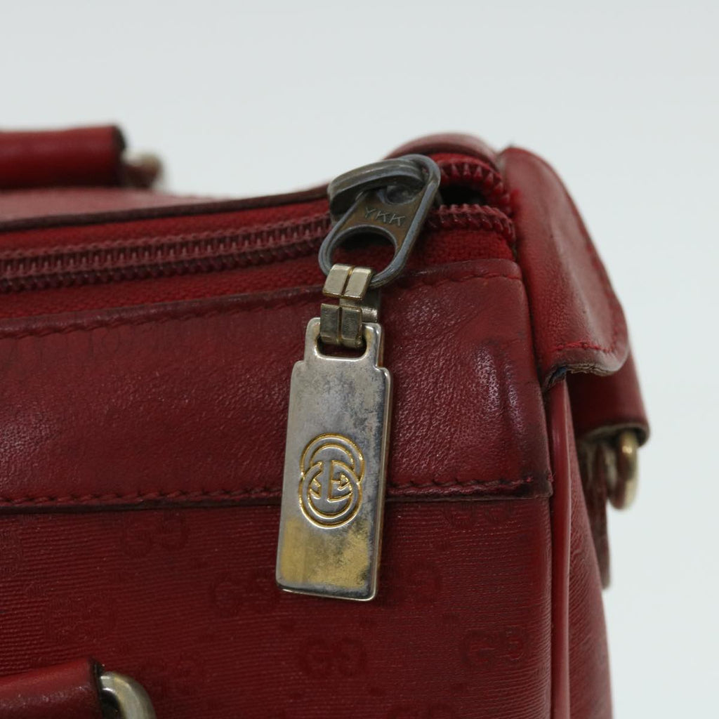 GUCCI Micro GG Canvas Clutch Bag Coated Canvas Red 52786