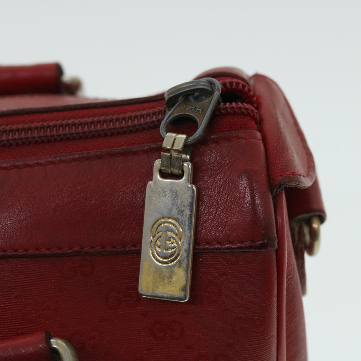 GUCCI Micro GG Canvas Clutch Bag Coated Canvas Red 52786