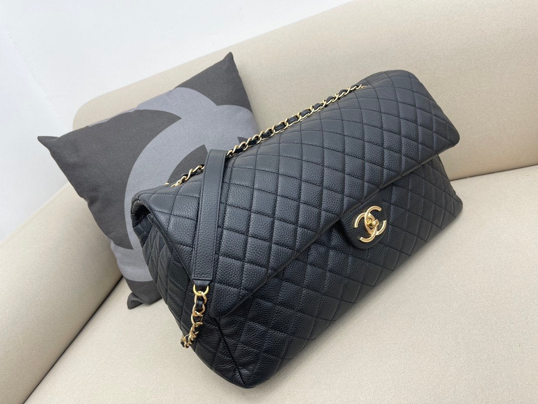 CHL CoCo LuGucciage Gold Toned Hardware 46cm Black For Women