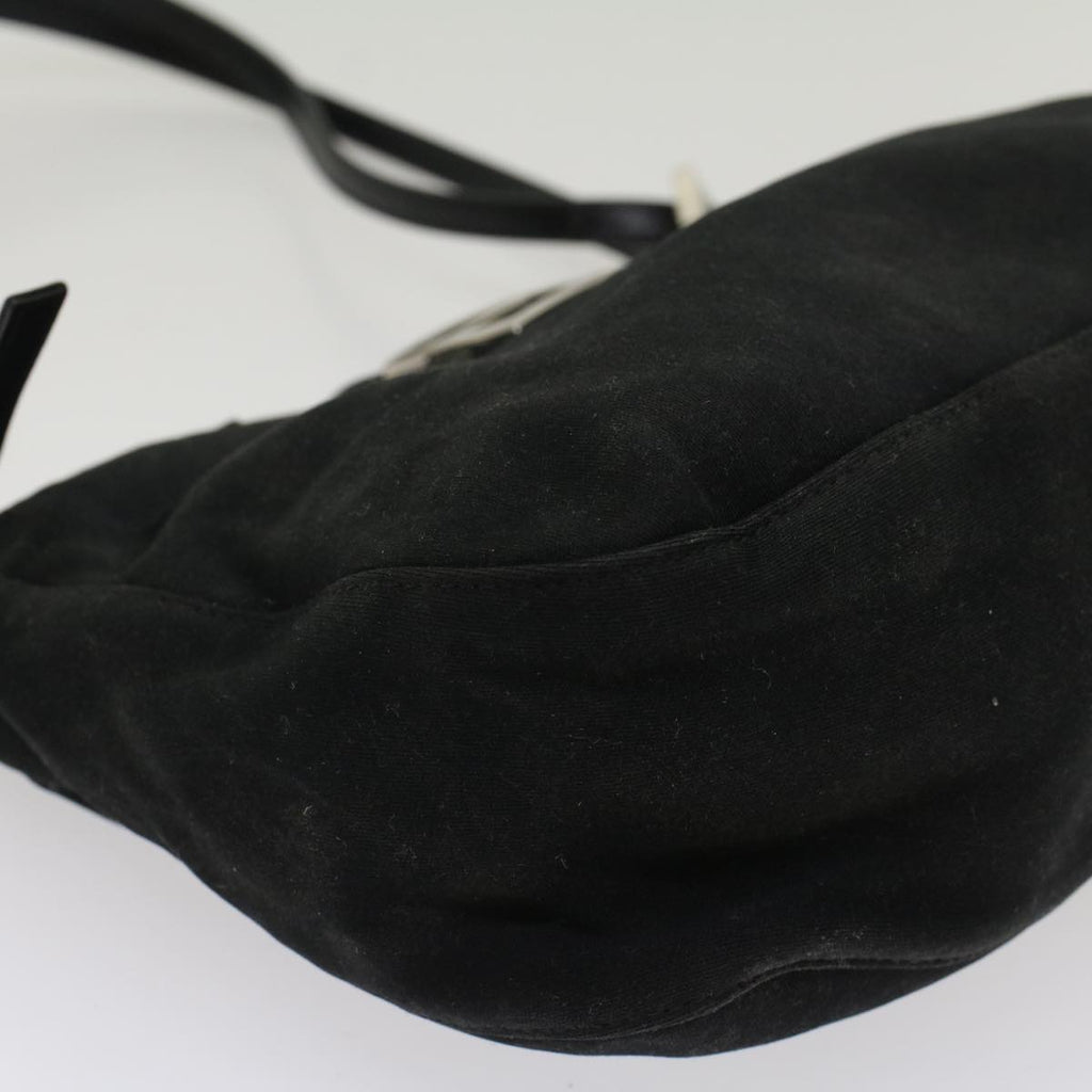 FENDI Mamma Baguette Shoulder Bag Nylon Black 53012