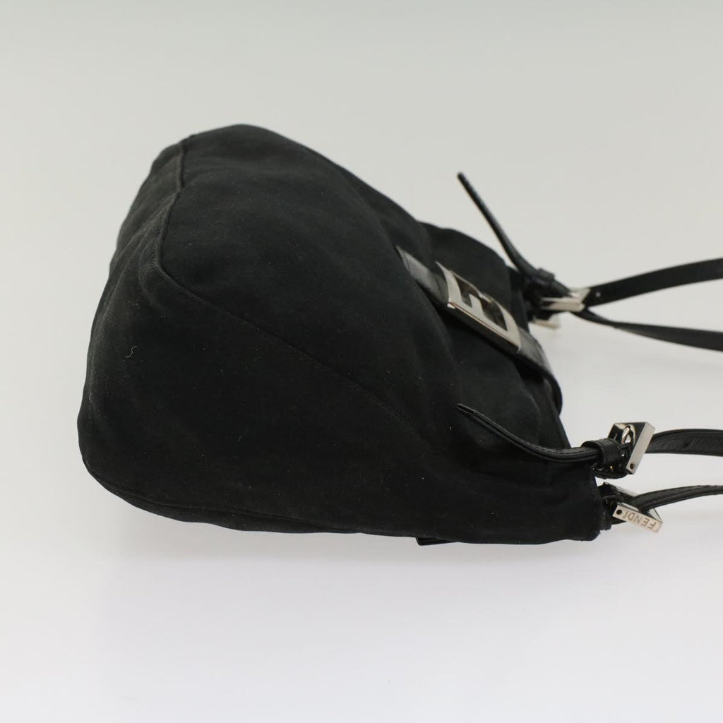 FENDI Mamma Baguette Shoulder Bag Nylon Black 53012