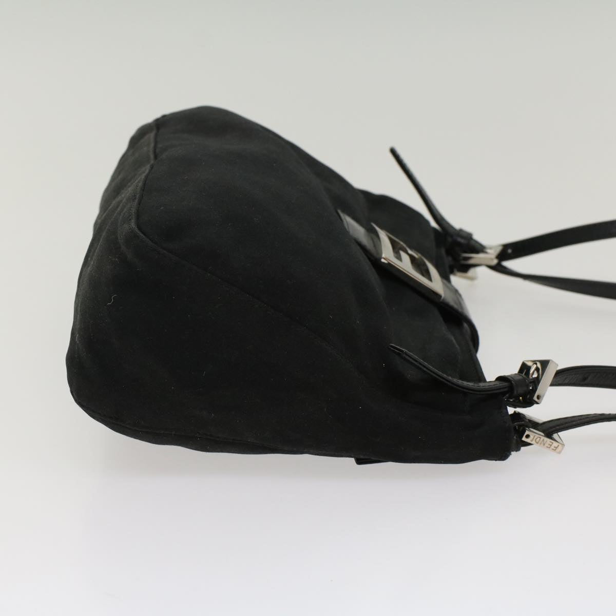 FENDI Mamma Baguette Shoulder Bag Nylon Black 53012