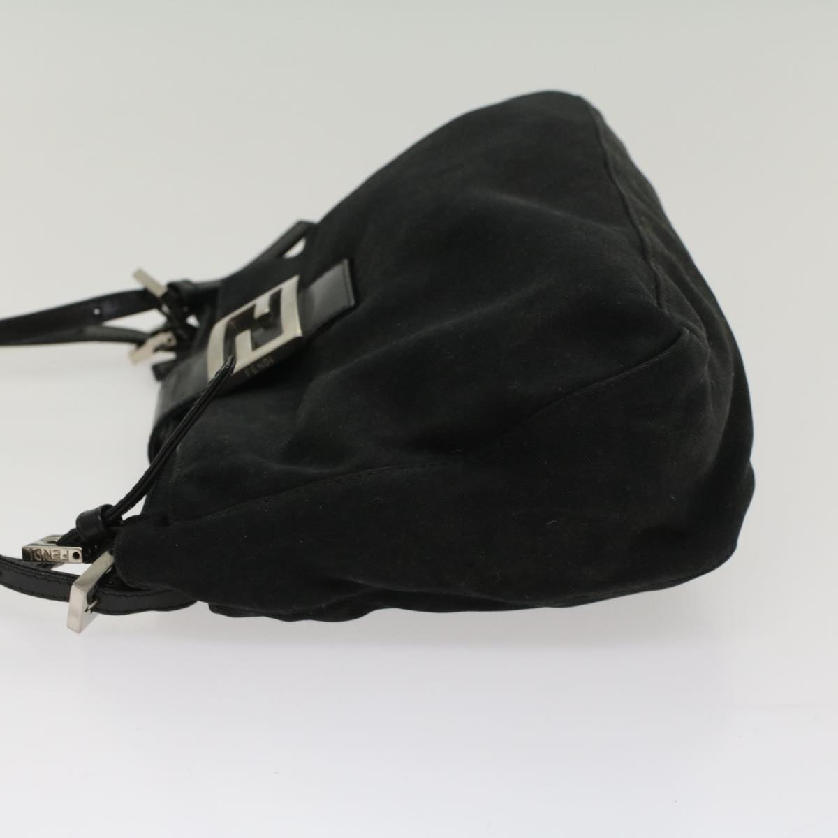 FENDI Mamma Baguette Shoulder Bag Nylon Black 53012