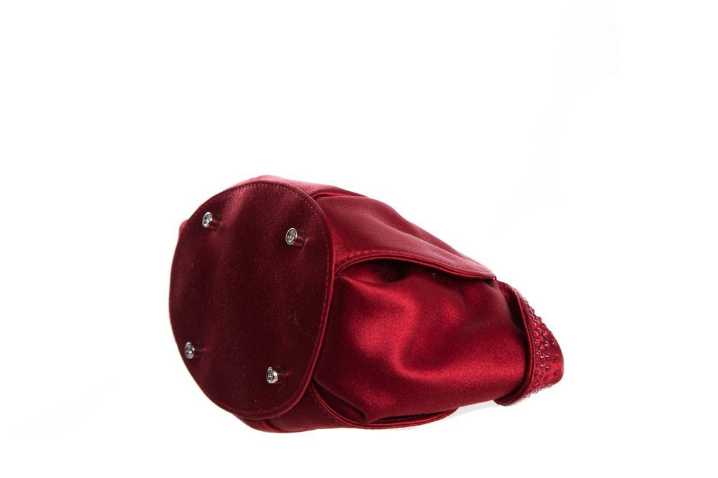 Judith Leiber Red Satin Clutch