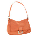 FENDI Mamma Baguette Shoulder Bag Nylon Orange 53082