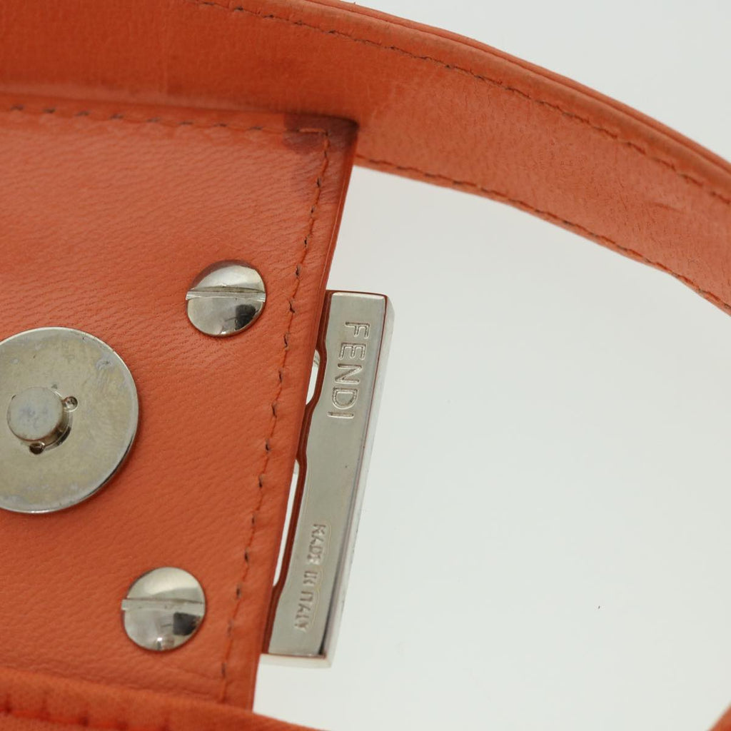 FENDI Mamma Baguette Shoulder Bag Nylon Orange 53082