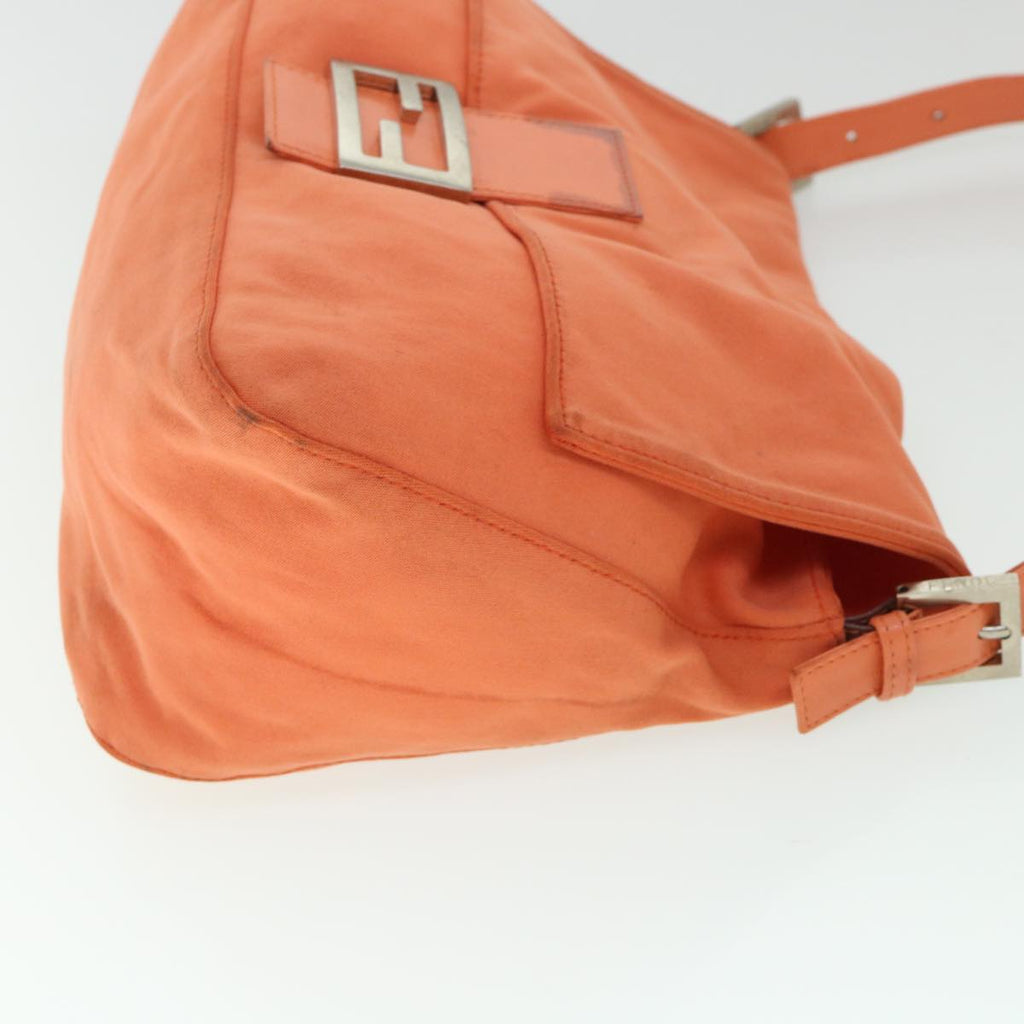 FENDI Mamma Baguette Shoulder Bag Nylon Orange 53082