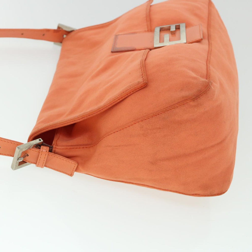 FENDI Mamma Baguette Shoulder Bag Nylon Orange 53082