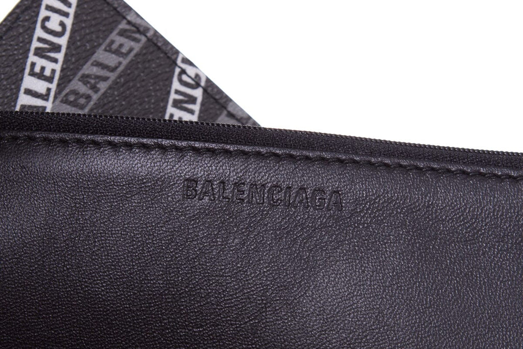 Balenciaga Gre & Black Logo Clutch