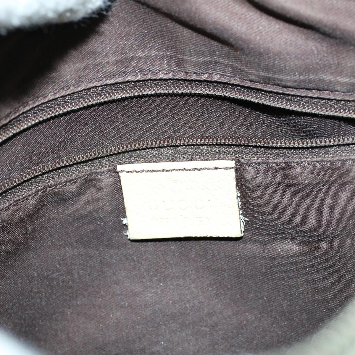 GUCCI GG Canvas Hand Bag Beige White 53132