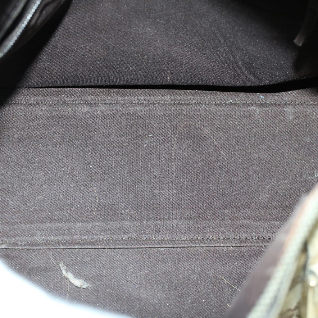 GUCCI GG Canvas Hand Bag Beige White 53132