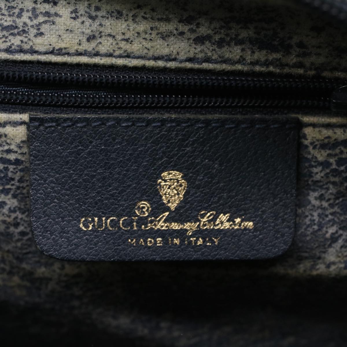 GUCCI GG Canvas Sherry Line Hand Bag PVC Leather Navy Red 53254