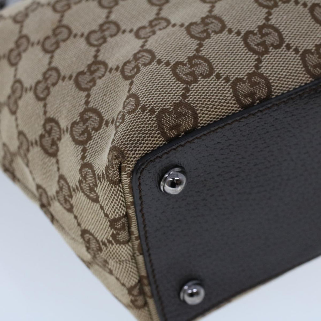 GUCCI GG Canvas Tote Bag Beige Brown 53261