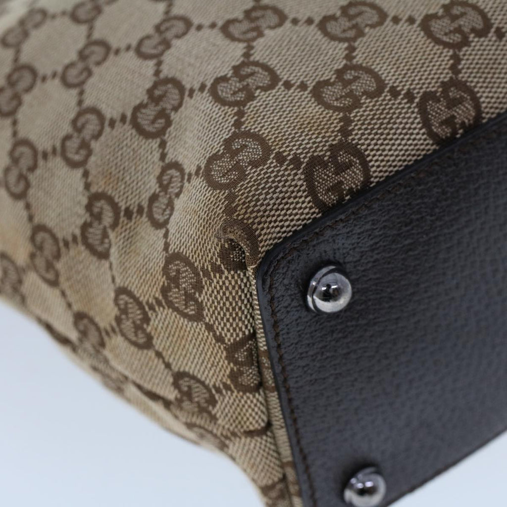 GUCCI GG Canvas Tote Bag Beige Brown 53261