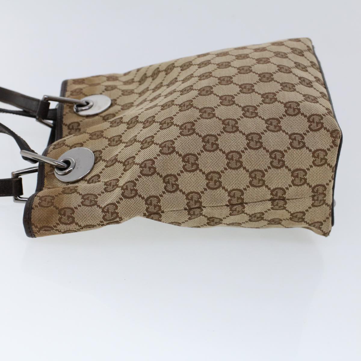 GUCCI GG Canvas Tote Bag Beige Brown 53261