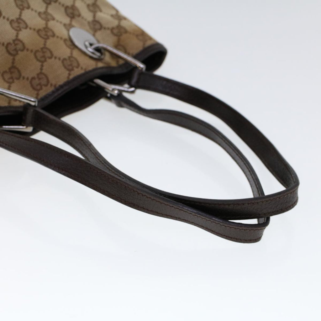 GUCCI GG Canvas Tote Bag Beige Brown 53261