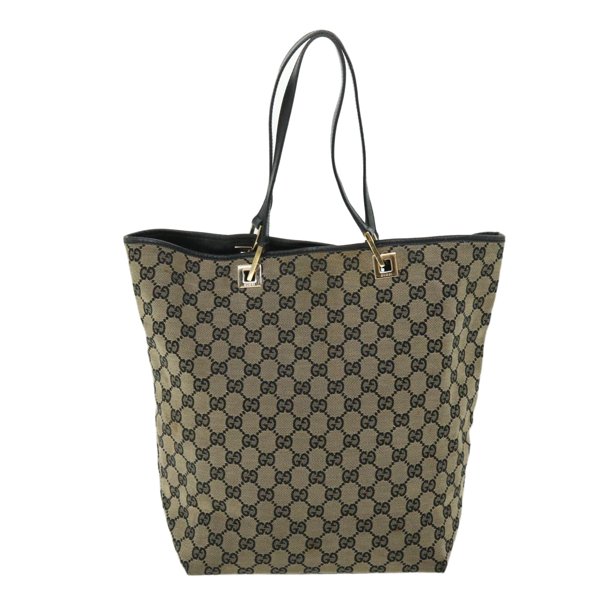 GUCCI GG Canvas Tote Bag Beige Navy 53262
