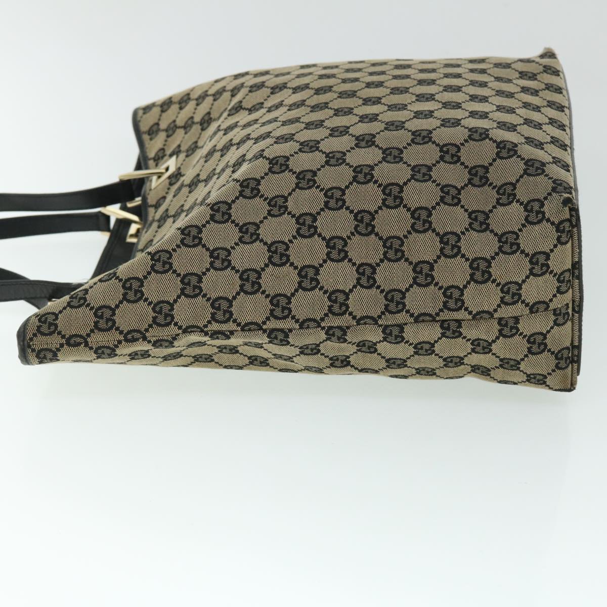 GUCCI GG Canvas Tote Bag Beige Navy 53262