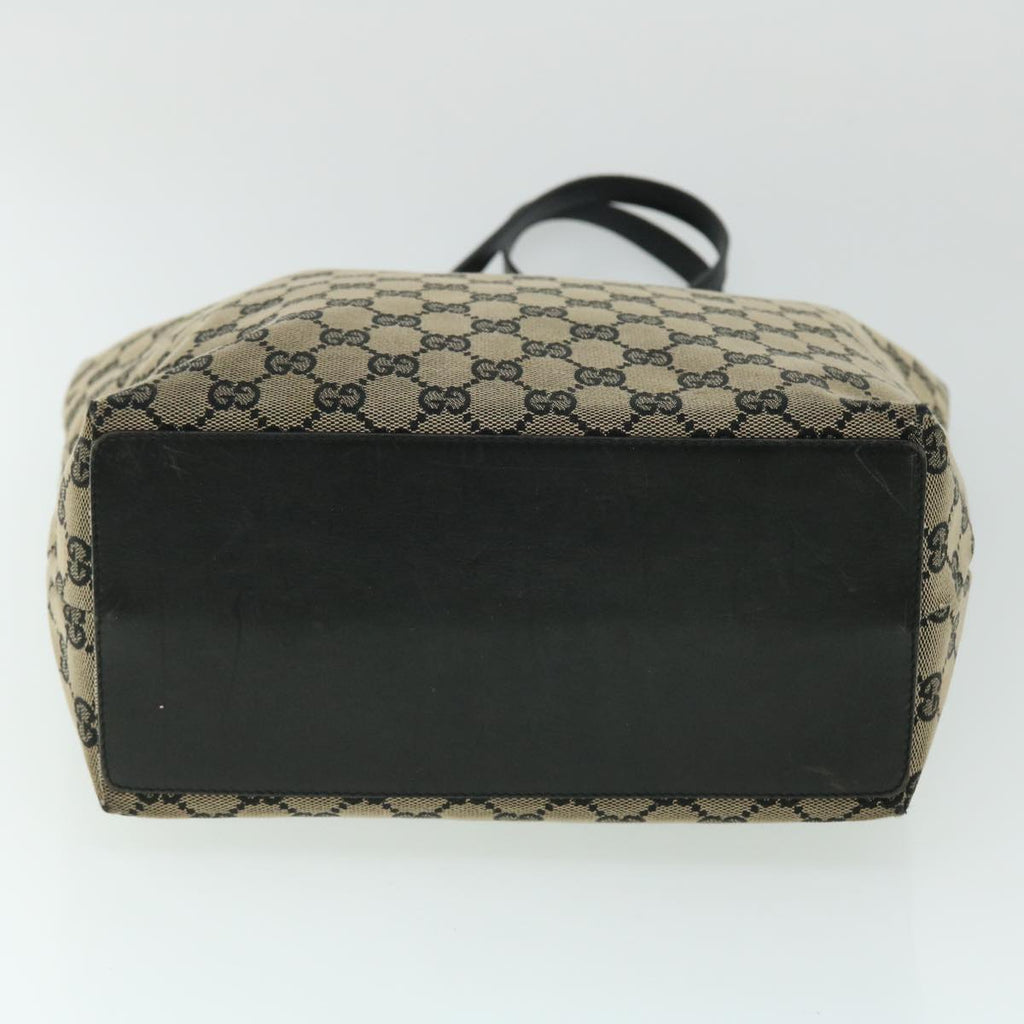 GUCCI GG Canvas Tote Bag Beige Navy 53262