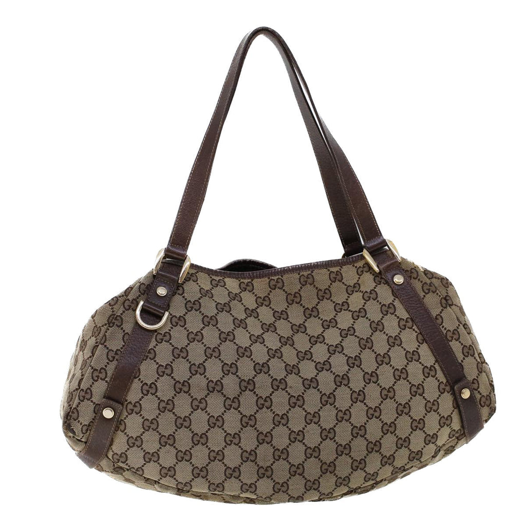 GUCCI GG Canvas Tote Bag Beige Brown 53263