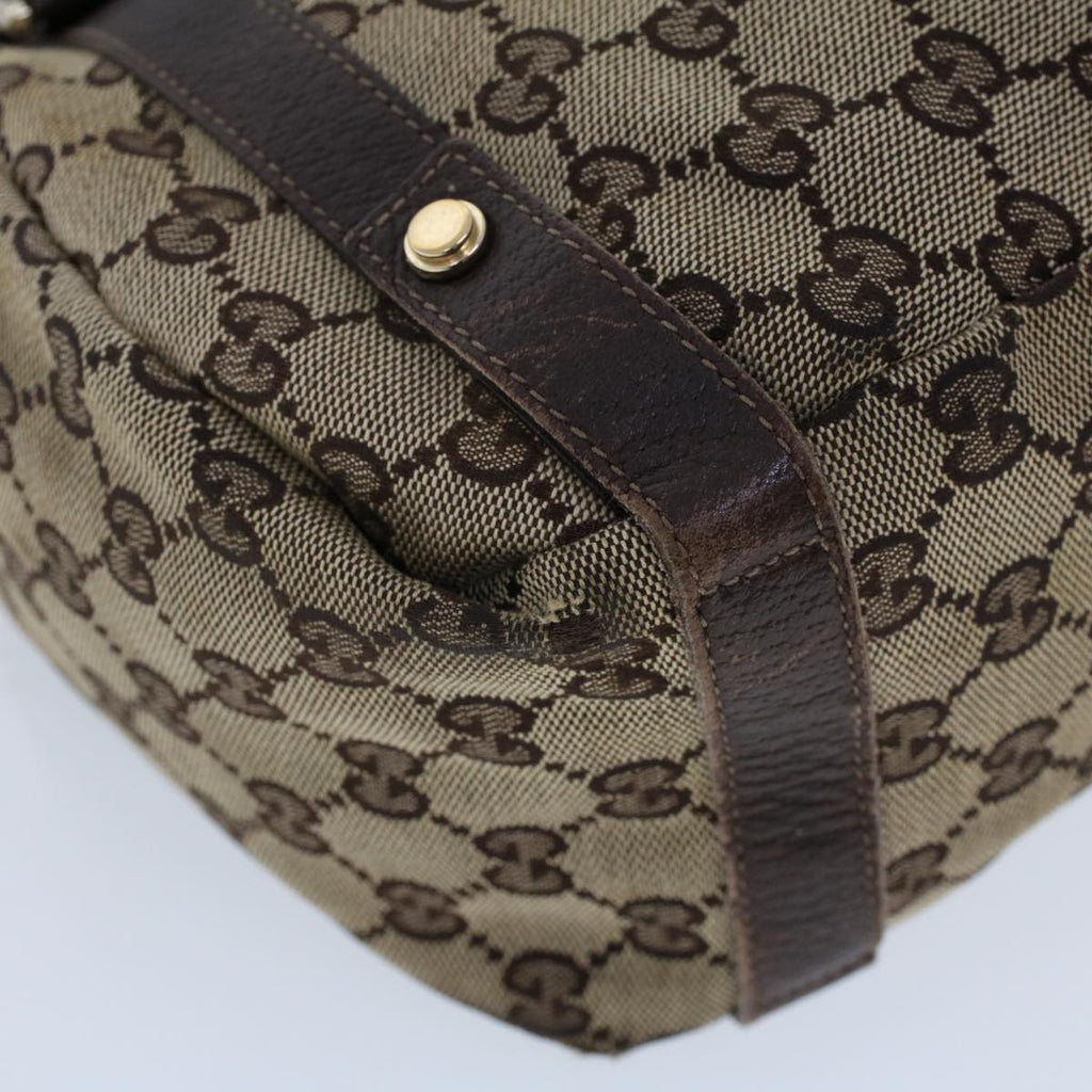 GUCCI GG Canvas Tote Bag Beige Brown 53263