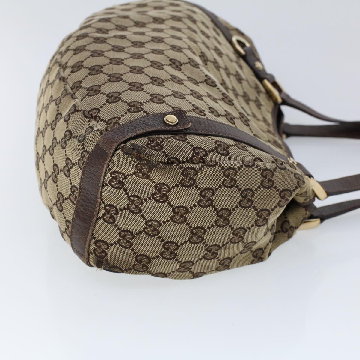 GUCCI GG Canvas Tote Bag Beige Brown 53263