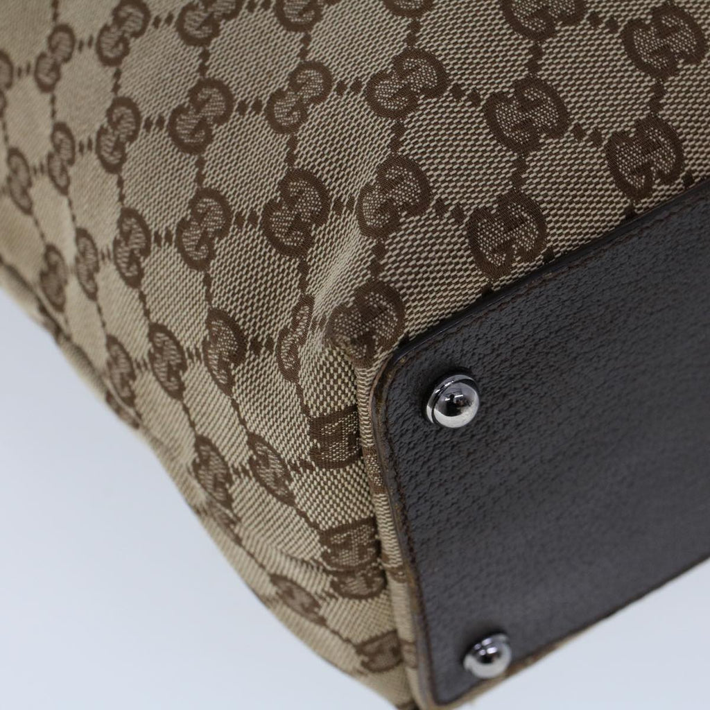 GUCCI GG Canvas Tote Bag Beige Brown 53265