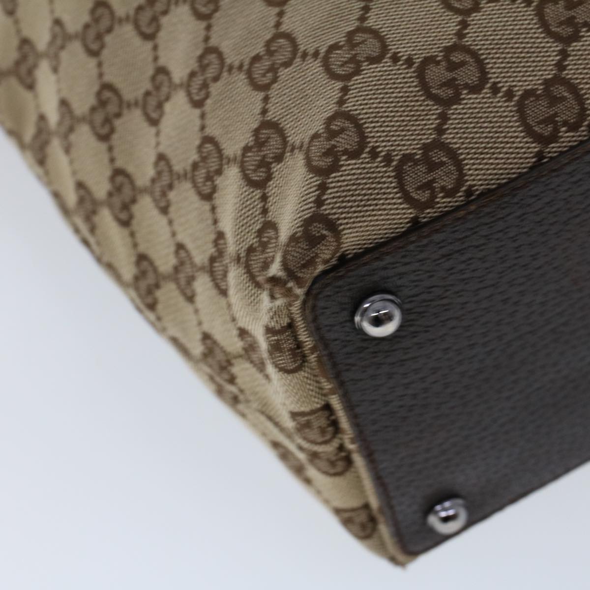 GUCCI GG Canvas Tote Bag Beige Brown 53265