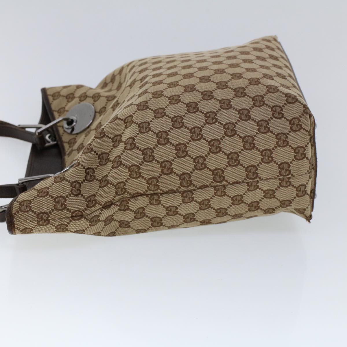 GUCCI GG Canvas Tote Bag Beige Brown 53265