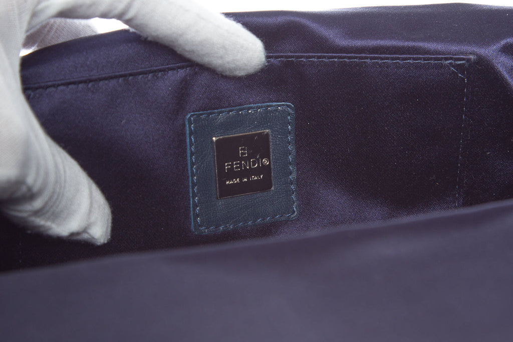 Fendi Navy and Natural Handbag