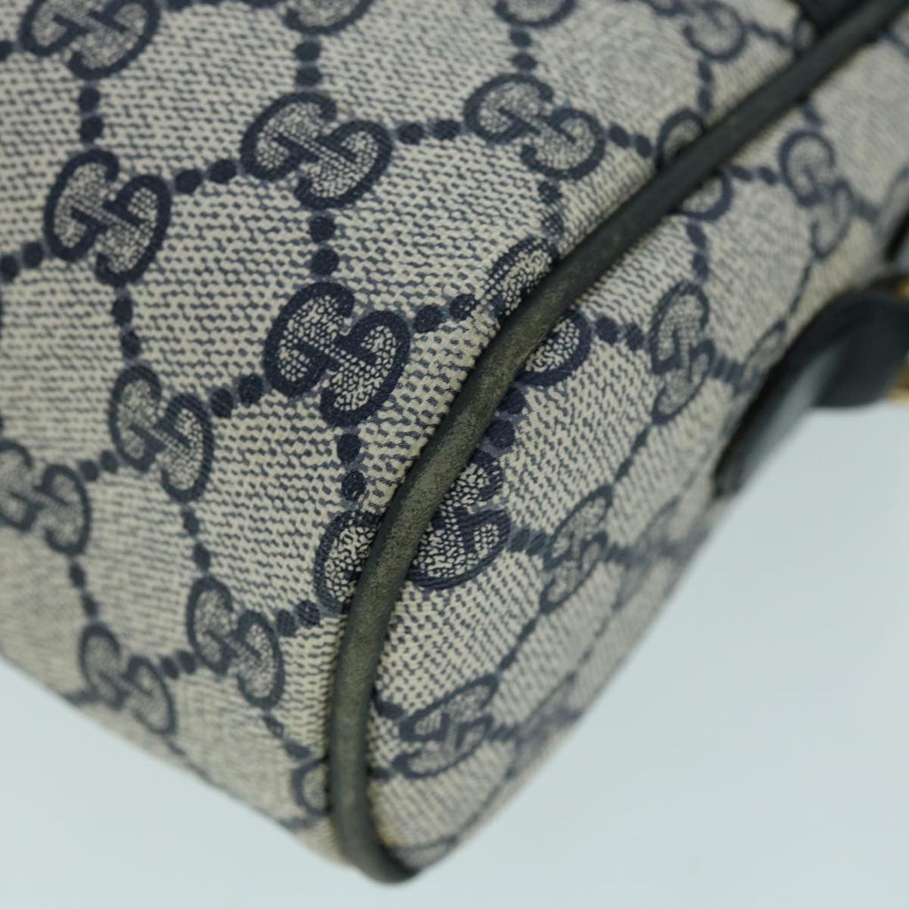 GUCCI GG Canvas Sherry Line Shoulder Bag Gray Red Navy 010 378 53344