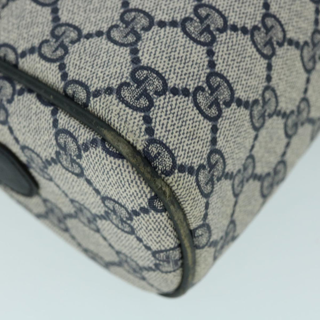 GUCCI GG Canvas Sherry Line Shoulder Bag Gray Red Navy 010 378 53344