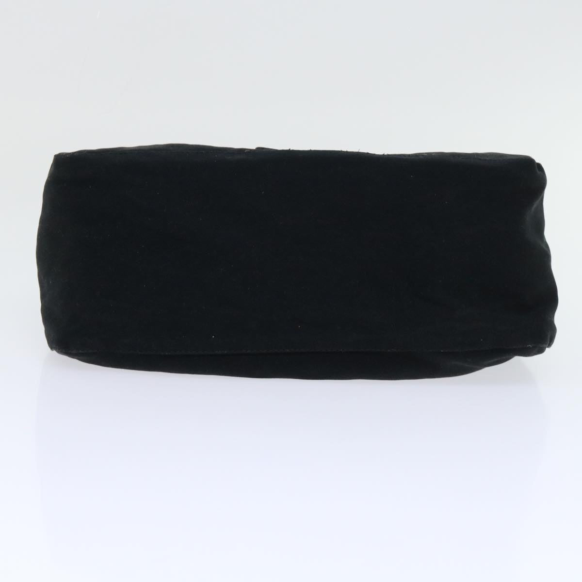 FENDI Mamma Baguette Shoulder Bag Nylon Black 53376