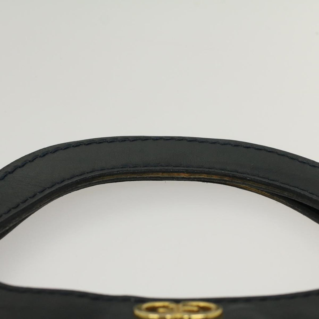 GUCCI GG Canvas Sherry Line Hand Bag PVC Leather Gray Red Navy 53386