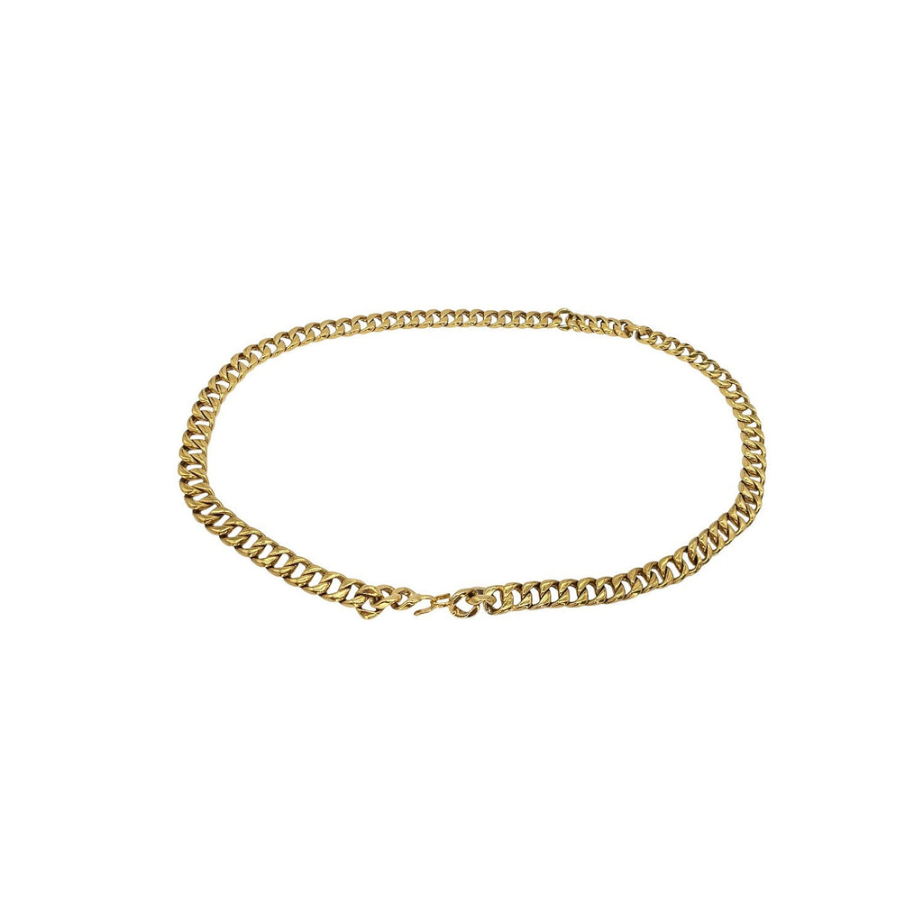 CHANEL Gold Tone Link Chain Belt