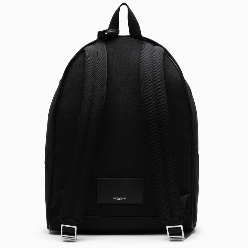 Saint Laurent Black Leather-Trim City Backpack Men