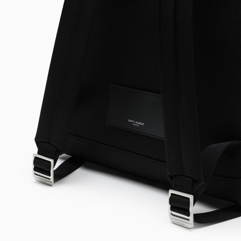 Saint Laurent Black Leather-Trim City Backpack Men