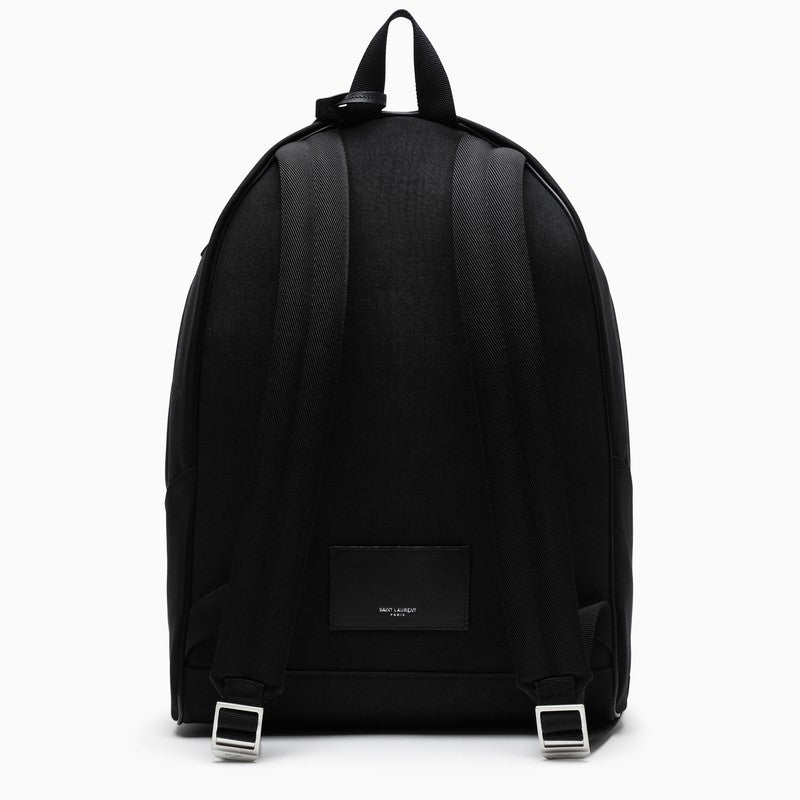 Saint Laurent Black Leather-Trim City Backpack Men