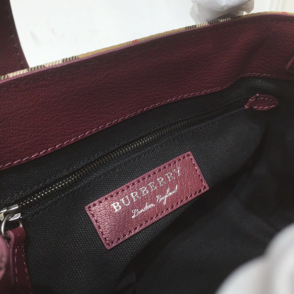GLAMI Small Banner Vintage Check And Tote Purple For Women, WomenÃ¢â‚¬â„¢s Bags 10.5in/26cm