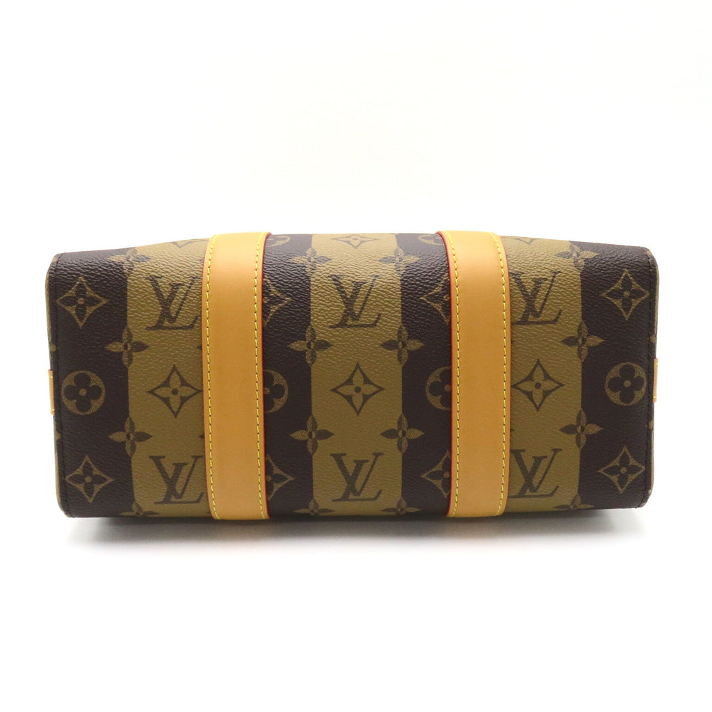 Louis Vuitton LV Square City Cyprus Shoulder Bag PVC Coated Canvas Monogram Strip  Brown M45963