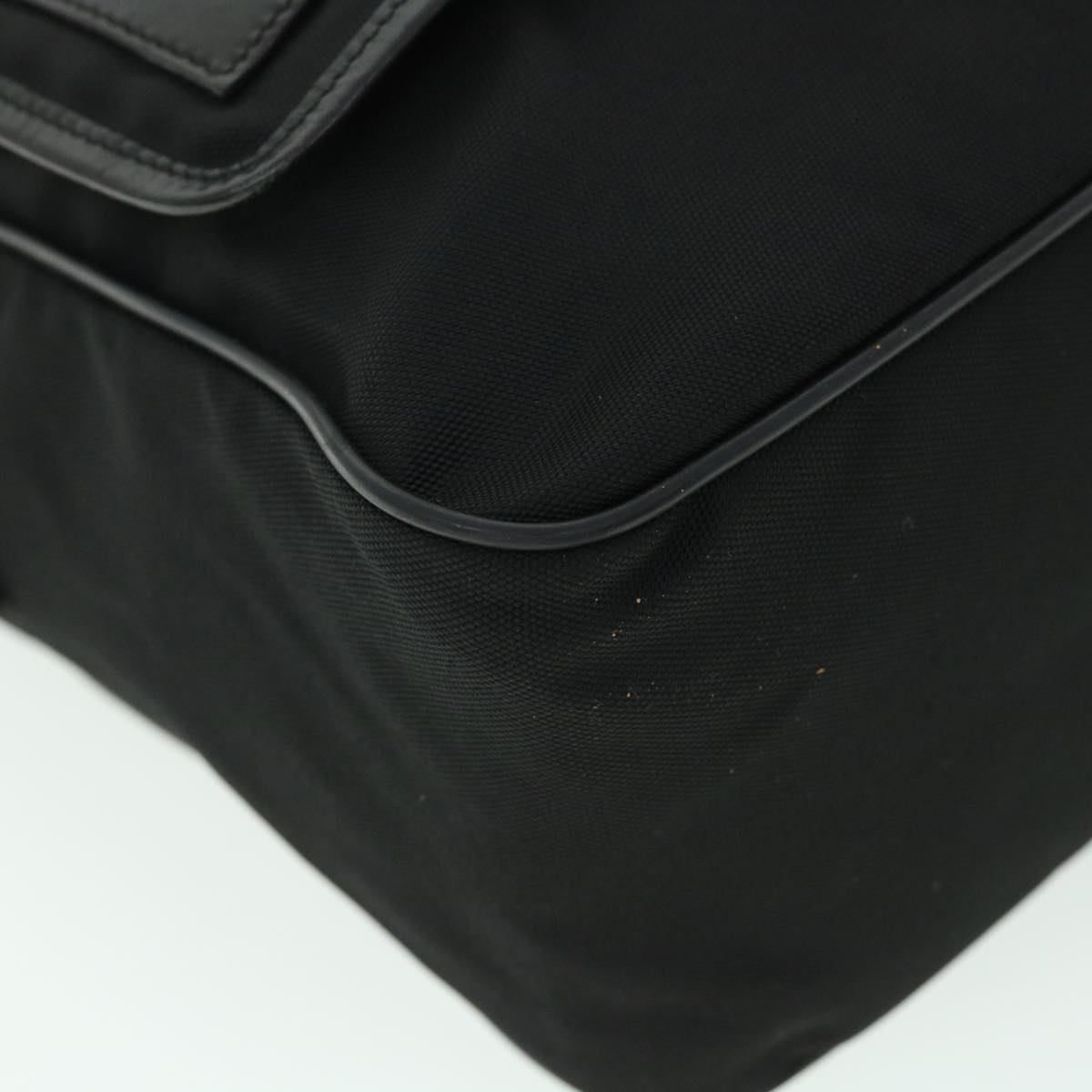GUCCI Shoulder Bag Nylon Leather Black 53651